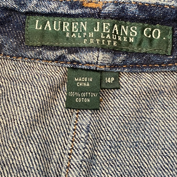 Lauren Jeans  Peplum Bottom Jean Skirt, size 14P - Picture 4 of 5